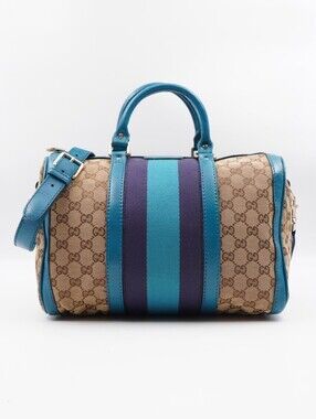 CN15 💗 GUCCI GG Monogram Vintage Web Boston